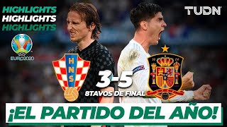 Highlights  Croacia 35 España  UEFA Euro 2020  8vos Final  TUDN [upl. by Liatrice59]