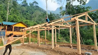 FULL VIDEO 35 days to build an assembled wooden house CABIN build a barn  Dang Thi Mui [upl. by Allegna]