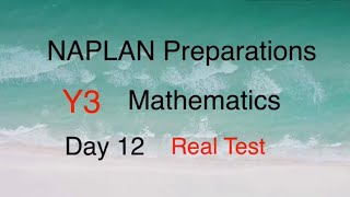 NAPLAN Preparations Year 3 Mathematics Day 12  Real Test Of Multiplication and Division [upl. by Albert854]