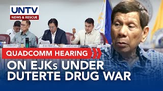 QuadComm resumes hearing on POGOs alleged EJKs during Duterte admin’s war on drugs [upl. by Bettencourt]