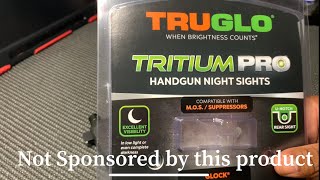 TRUGLO TRITIUM PRO NIGHT SIGHTS FOR GLOCK 1719 amp TAURUS G3G3C G3XL [upl. by Alroi903]