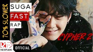 How To Rap Suga Part Cypher 2 Fast Rap 70 SLOWER  EASY LYRICS HANGUL [upl. by Burman]