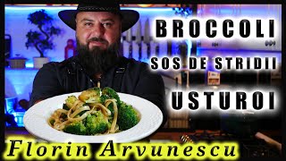 Reteta Rapida  In mai putin de 15 Minute  Broccoli cu Sos de Stridii Usturoi Verde si Taitei [upl. by Shannan]