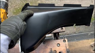 Mercedes R107 inner wheel arch removal using spot weld drill bit [upl. by Cioffred]