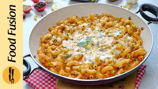 Easy Cheesy Tomato Pasta Recipe by Food Fusion [upl. by Nalepka]