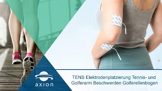 Golferellenbogen Golferarm  Elektrodenplatzierung für TENS  axion [upl. by Cozza]