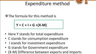 Economics  Expenditure Method of Measuring National income [upl. by Aecila]