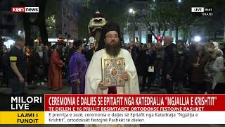 Mbahet në Tiranë ceremonia e daljes së epitafit nga Katedralja quotNgjallja e Krishtitquot [upl. by Turnheim]