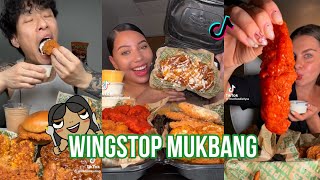 WINGSTOP TIKTOK COMPILATION  mukbang asmr [upl. by Adallard383]