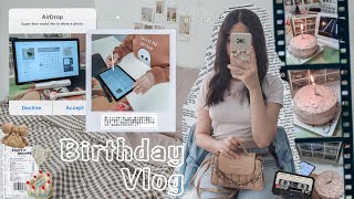 Birthday Vlog Notion tour 6AM morning routine making a birthday cake 🍰 aesthetic vlog [upl. by Saidel]