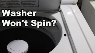 Washer Wont Spin or Drain  Easy Fix [upl. by Haveman]