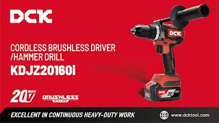 DCK KDJZ20160i cordless brushless driverhammer drill [upl. by Deborath]