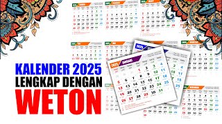 Kalender 2025 Lengkap dengan Weton [upl. by Reahard314]