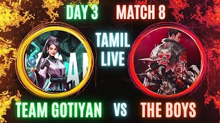 🔴THE BOYS VS TEAM GOTIYAN🔥VALORANT TOURNAMENT DAY 3🔴MATCH 8🔴10 PM valorant live game tournament [upl. by Ymaj]