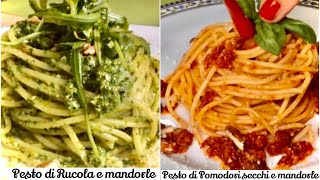 PESTO DI POMODORI SECCHI e PESTO DI RUCOLA ricetta facile e veloce Tutti a Tavola [upl. by Eniruam]