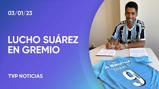 Gran recibimiento a Luis Suárez en Gremio [upl. by Nivej]