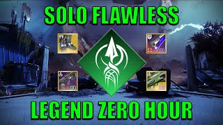 Solo Flawless LEGEND Zero Hour  Strand Hunter Destiny 2 [upl. by Drapehs388]