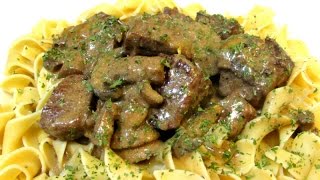 Beef Stroganoff Recipe  How To Make Beef Stroganoff  Easy Recipe [upl. by Eirol]