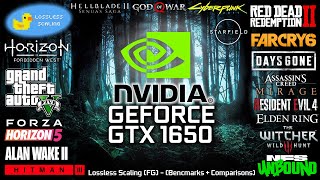 GTX 1650  Lossless Scaling  Test in 17 Games Benchmarks  Comparisons [upl. by Cullen139]