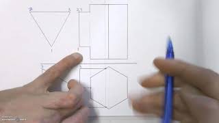 How to draw the interpenetration curve for 2 prisms intersecting [upl. by Inaleon]