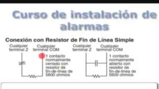 Conexiones de reistencias de Final de linea en alarmas [upl. by Kutchins]