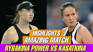 The Power Of Elena Rybakina Vs Daria Kasatkina Amazing Highlights  Abu Dhabi 2024 [upl. by Humble886]