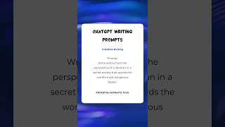 Examples of Creative Writing Prompts for ChatGPT [upl. by Tirza]