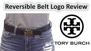 รีวิวเข็มขัด Tory Burch Reversible Logo Belt [upl. by Nittirb]