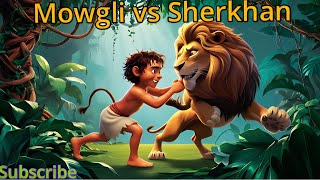 Mowgli aur Sher Khan  Jungle BookSher Khan vs Mowgli fight Animated Story In Urdu [upl. by Mariellen]