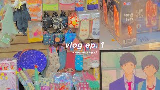 vlog ep 1  japanese marketplace anime marathon amp food 🥘 [upl. by Seed283]