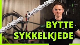 Hvordan bytte sykkelkjede og få perfekt lengde på kjedet [upl. by Cypro347]