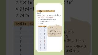 16進数→10進数の変換基本情報技術者試験 勉強 情報処理技術者試験 応用情報技術者試験shorts Shorts [upl. by Faber]