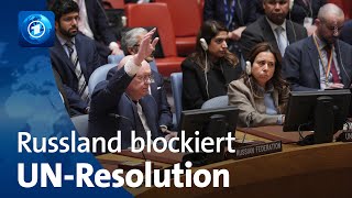 Sicherheitsrat zu Annexionen Russland legt Veto gegen UNResolution ein [upl. by Nishom]