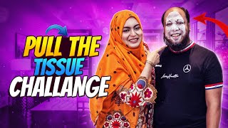 Pull The Tissue Challenge  Bangla Funny Video 2023  Rafija Sultana  Peal Arafat [upl. by Ayekahs861]