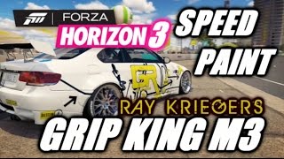 SPEED PAINT  FORZA HORIZON 3 ★ GRIP KING BMW M3 [upl. by Foote]