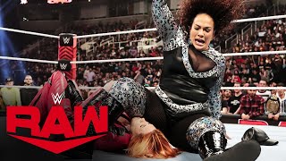 Nia Jax hits a sneak attack on Becky Lynch Raw highlights Feb 26 2024 [upl. by Honeyman]