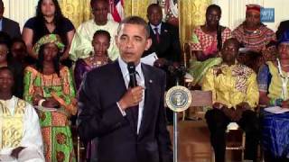 Young Leaders From Africa Question President Obama [upl. by Lehteb]