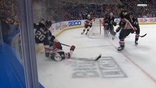 Rasmus Dahlin Reverse Hit Against Nico Hischier DualFeed [upl. by Cointon]