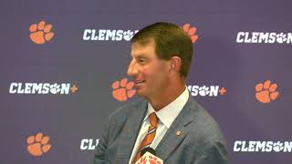 Clemson 59 NC State 35 Dabo Swinney postgame reaction pt 1 [upl. by Arvell]