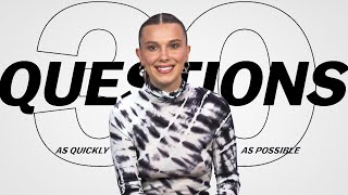 Millie Bobby Brown Answers 30 Questions As Quickly As Possible [upl. by Gillmore315]