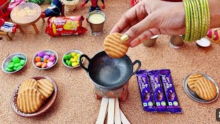 miniature Biscuits 🧇 chocolate Cake Recipe  mini Chocolate Cake  Birthday [upl. by Adlesirhc]