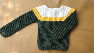 Cozy Kiddo Crochet Striped Sweater Tutorial for 3 to 5 years old [upl. by Dippold]