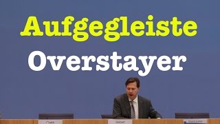 Aufgegleiste Overstayer  Komplette Bundespressekonferenz vom 16 November 2016 [upl. by Tichonn]