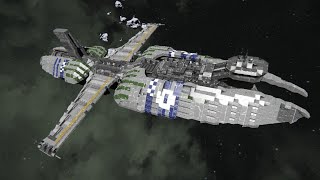 Space Engineers Munificent vs Acclamator NPC Battle [upl. by Atrice]