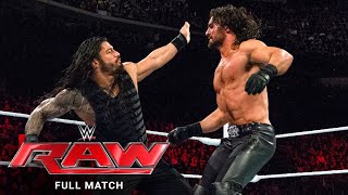 FULL MATCH  Roman Reigns vs Seth Rollins Raw March 2 2015 [upl. by Parsifal911]