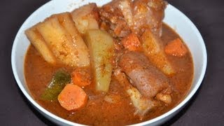 Caldo de patas de cerdo en salsa y vino tinto [upl. by Enirbas]