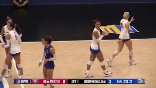 HIGHLIGHTS New Mexico at San José State Volleyball 10192023 [upl. by Win349]