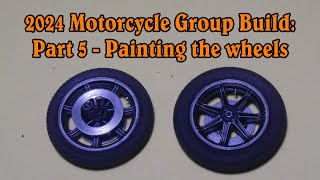 2024 Motorcycle Group Build Pt 5 Painting the Wheels [upl. by Marybella]