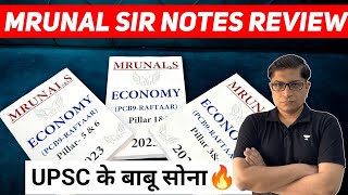 Mrunal sir economy notes Review  Mrunal sir prelims 2024 notes  Best notes for UPSC Economy [upl. by Ingraham]