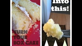 Vanilla Cream Cheese Cake Box Cake EASY [upl. by Auqeenwahs555]